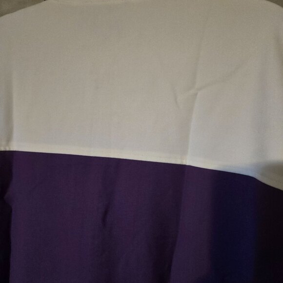 Bogey Boys Purple/ White Colorblock Golf Athletic Jacket Elastic‎ Hem Cuffs XL - Picture 6 of 7
